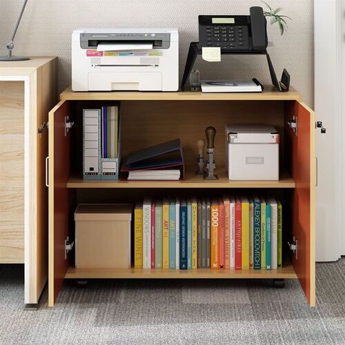 办公室文件柜子木质资料柜落地柜茶水柜收纳柜矮柜地柜储物柜带锁