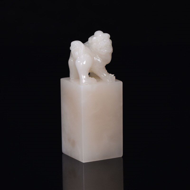 寿山芙蓉石古兽钮 手工篆刻印章石料刻字姓名章料1.5-1.9cm