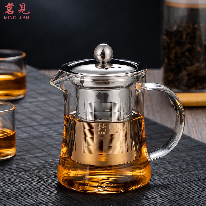 加厚耐热公道杯玻璃茶漏一体套装分茶器茶海功夫茶具不锈钢小茶壶