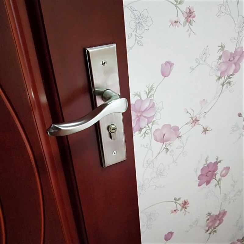 房门锁卧室内门锁具换锁配锁大58锁体室木门锁执手面板不锈钢门锁