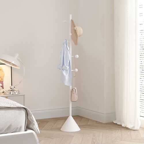 北欧风落地式家用卧室轻奢挂衣架入户门衣帽架简约高级立式衣架子