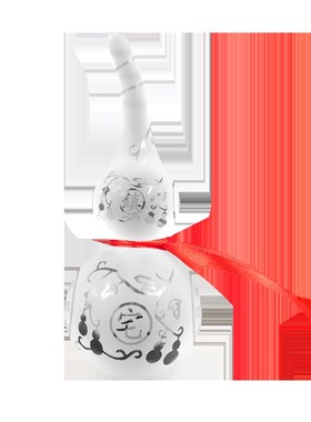 白水晶琉璃葫芦摆件家居卫生间门对门挂件客厅玄关工艺装饰品摆设