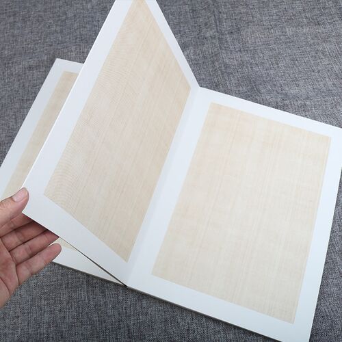 蜡染仿古卡纸册页宣纸折页6号35*25cm素白檀皮生宣空白麦光蓝国展