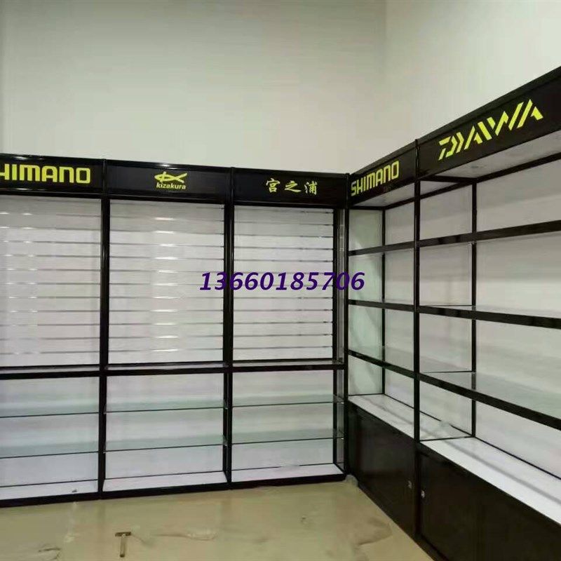 黑色槽板展示柜/礼品展示柜/饰品货架/洞洞板货架/手机配件货架