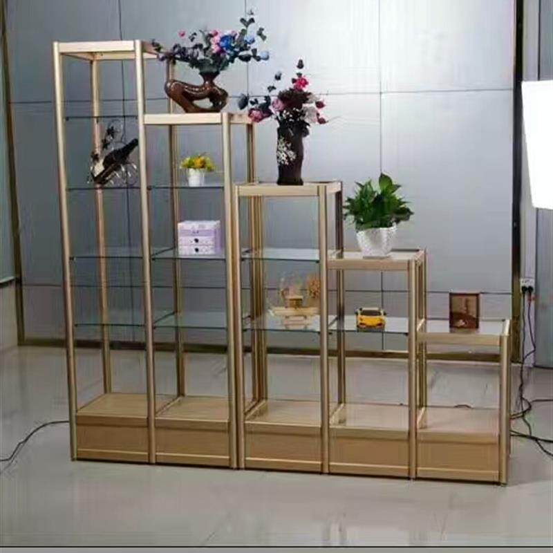 聚财可拆装精品珠宝旋转展示架 铝合金双面展示柜40至50公分