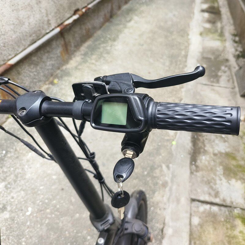 48V数显里程仪表锁钥匙开关油门转把手适用于哥得圣电动折叠车