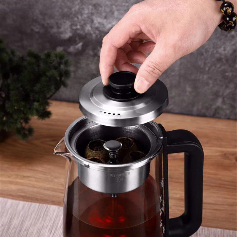 淘一郎煮茶壶多功能养生蒸茶器加厚玻璃煮茶器蒸煮电热安化黑茶壶