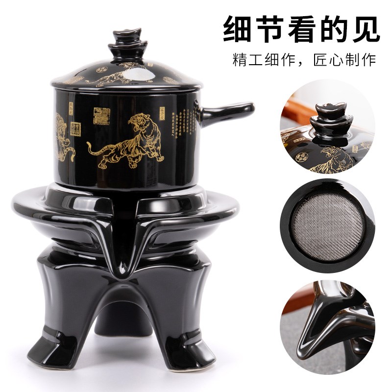 懒人茶具套装石磨盘泡茶壶器功夫茶杯网红泡茶具家用办公室会客