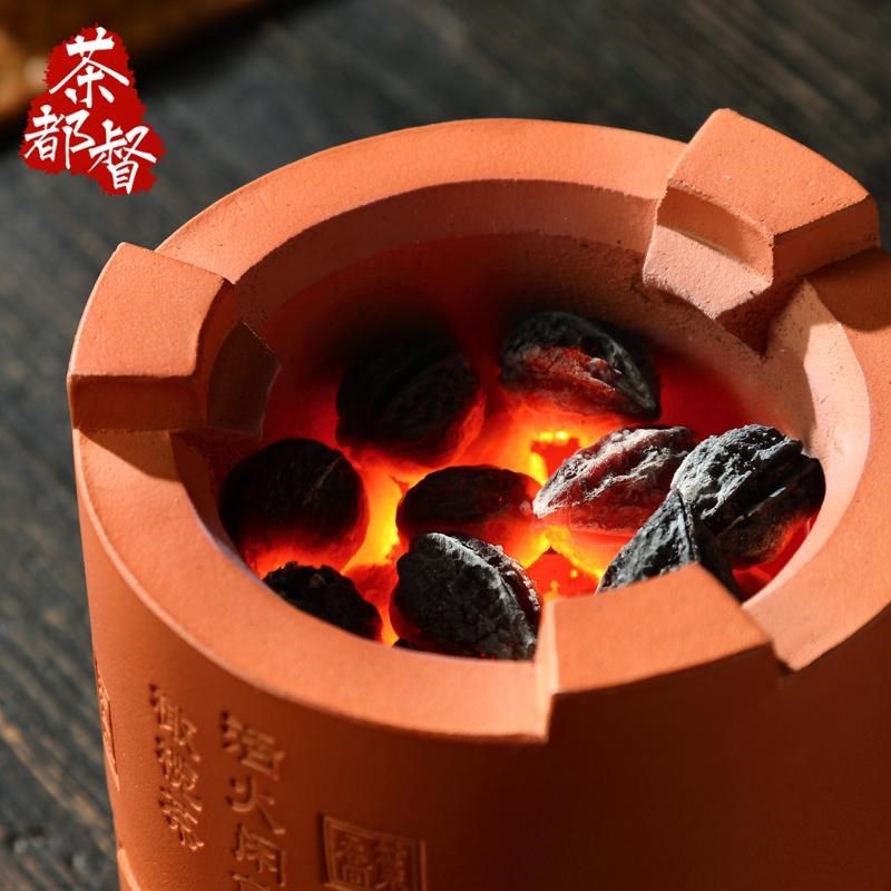 叶乔红泥小火炉砂铫煮水壶纯手工烧水炭炉侧把煮茶潮州工夫茶道