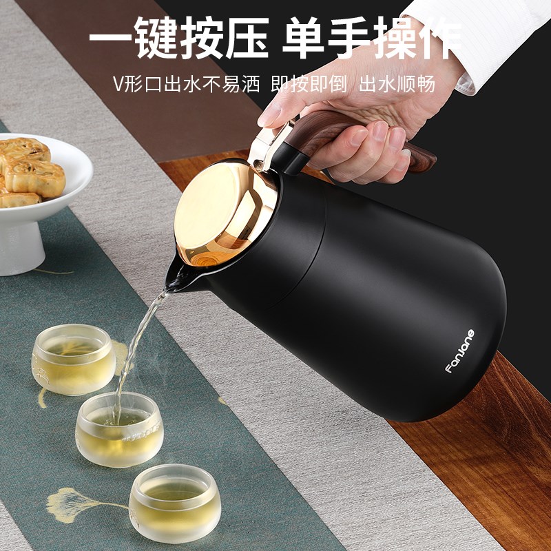 高档大容量焖茶壶家用保温壶陶瓷内胆普洱白茶闷泡壶1.6L热水瓶