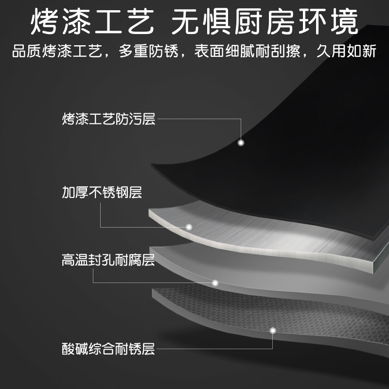 家用多层碗柜置物架 带门碗盘收纳柜 加厚碳钢厨房架 防尘碗碟沥