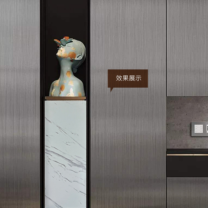 爵士白大理石底座简约玄关样板房方柱落地摆件雕塑工艺品石材墩子