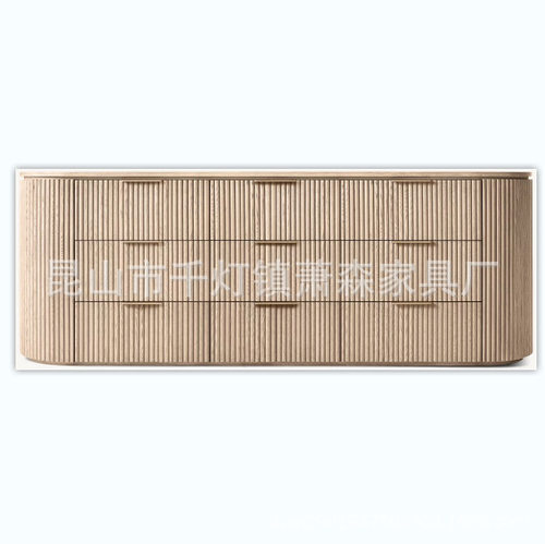 RH美式简约实木收纳电视柜