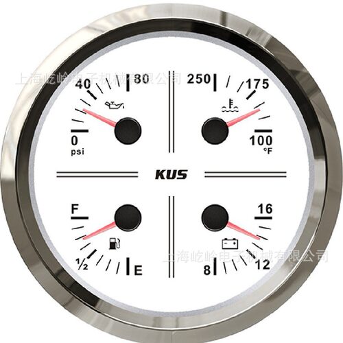 KUS多功能表四合一组合表油位表水温表油压表电压表110mm安装直径