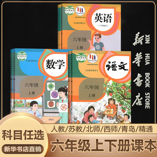 新华书店正版小学六年级课本任选