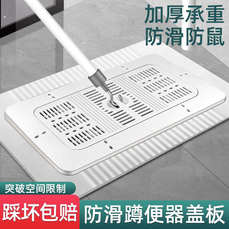 蹲坑塞子堵住防臭器卫生间厕所蹲坑式盖板旱厕便池大便洞堵臭防虫