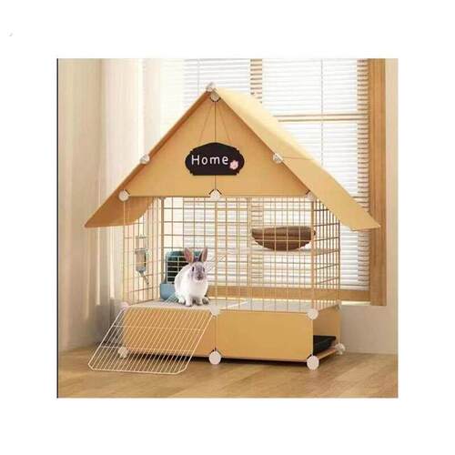 兔子笼家用荷兰猪仓鼠房子特大号别墅带托盘兔笼窝用品防喷尿厂家