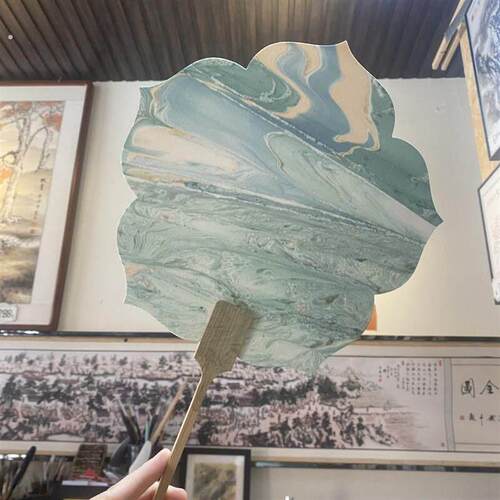 商铺专用门帘漆扇成品 团扇手工非遗漆扇漂漆扇子国风团扇拍照道