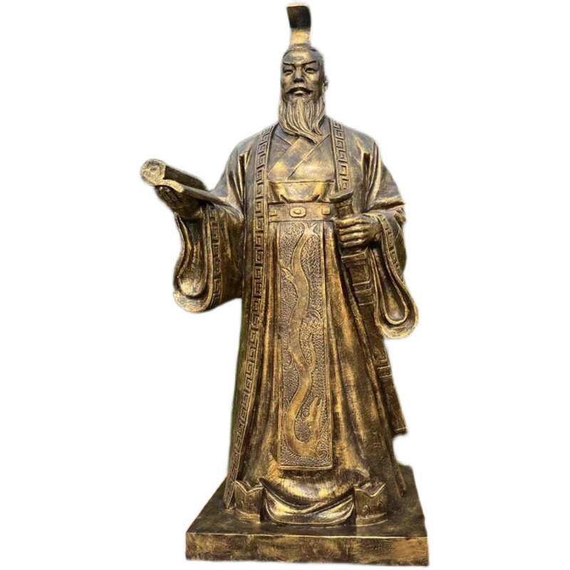 玻璃纤维神农氏炎帝轩辕氏皇帝雕像古典神话人物塑像户外铸铜雕塑