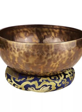 尼泊尔满月颂钵音疗瑜伽冥想钵梵音钵盂手工铜罄佛音碗静心桑塔钵