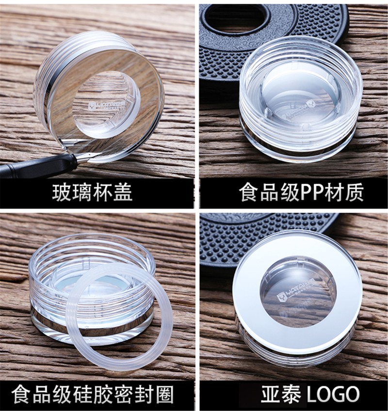玻璃茶杯水杯高档水晶杯大号双层隔热高山流水耐热便携透明玻璃杯