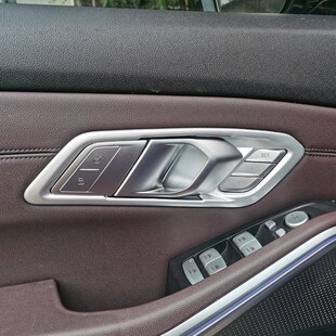 饰框内门把手门碗贴片内饰改 325li车门拉手装 适用于宝马新3系