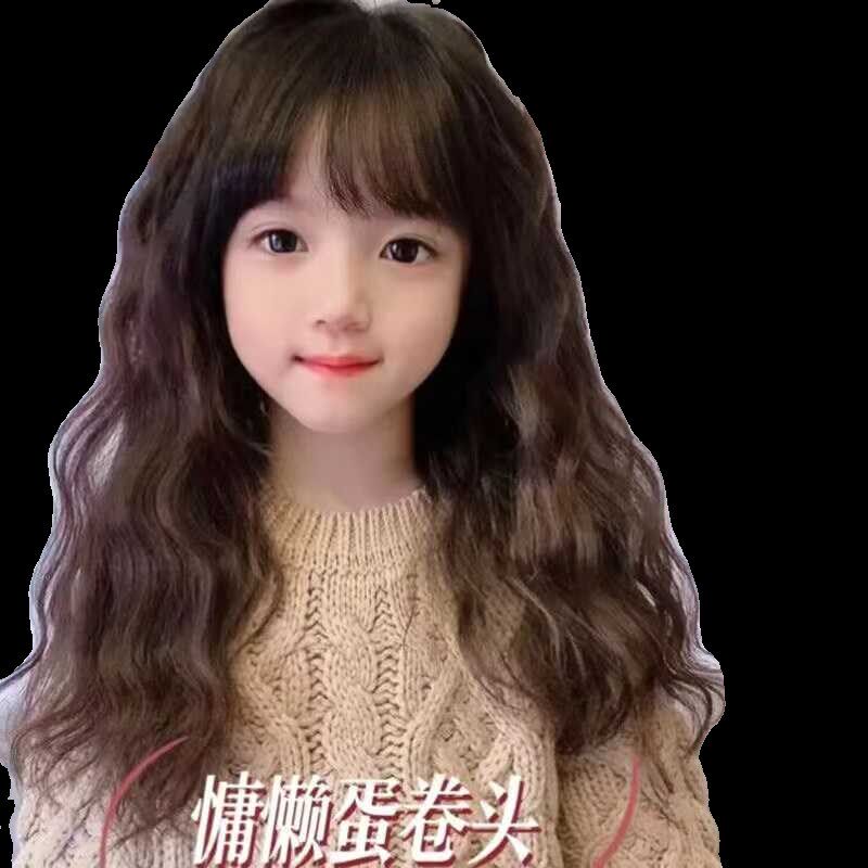 儿童假发女孩长卷发大波浪可爱宝宝拍照表演自然长发整顶全头套式