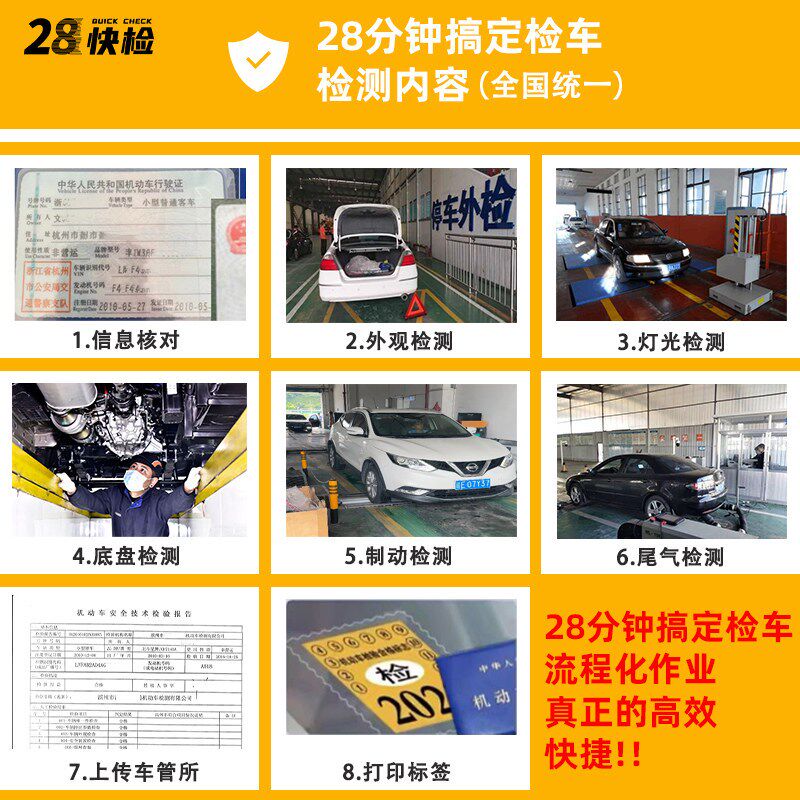 深圳车检汽车年审车辆年检代办家用小车检测车机动车检油车电车检