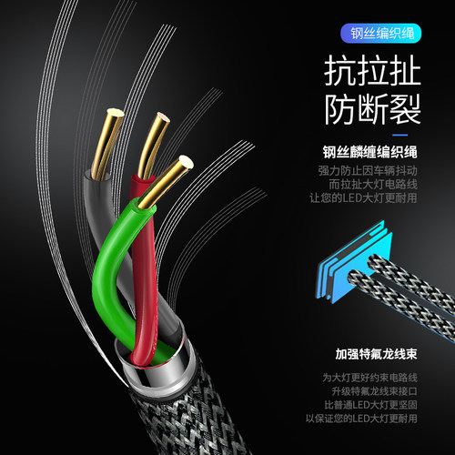 鲸特适用解放JH6前led超亮J6大灯泡J6P近光远光悍V货车新款J7改装