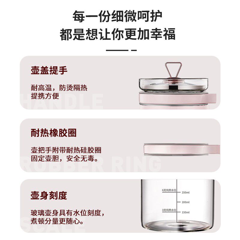 燕窝专用炖盅玻璃单人隔水电炖锅家用迷你鱼胶花胶小桃养生壶花茶