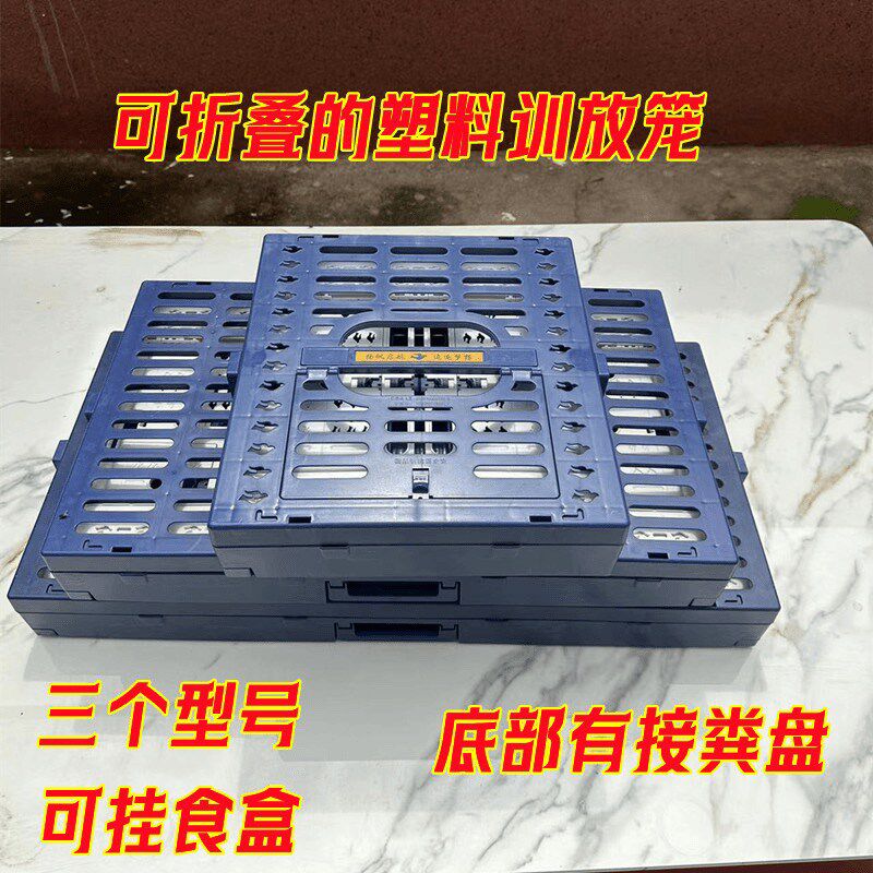 启航训放笼可折叠塑料放飞笼训放笼可挂食盒水盒鸽笼防老化鸽子笼