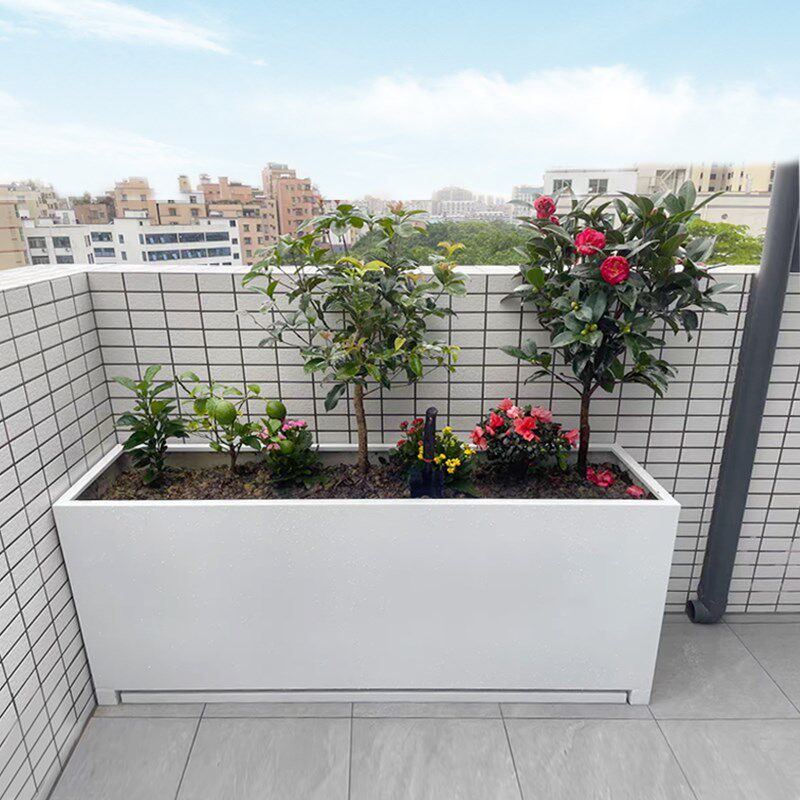 水泥板花盆带托盘款室内阳台种植箱户外庭院外摆北欧风格简约