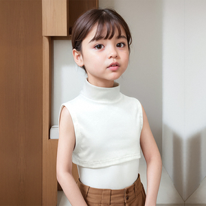 迪芺儿童德绒半高领假领子百搭男女童秋冬保暖内搭防风护脖子围脖