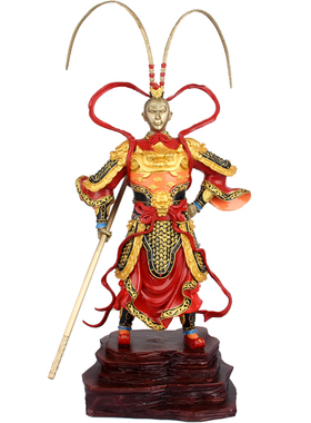 朴器 手工彩绘加底铜齐天大圣摆件铜孙悟空摆件