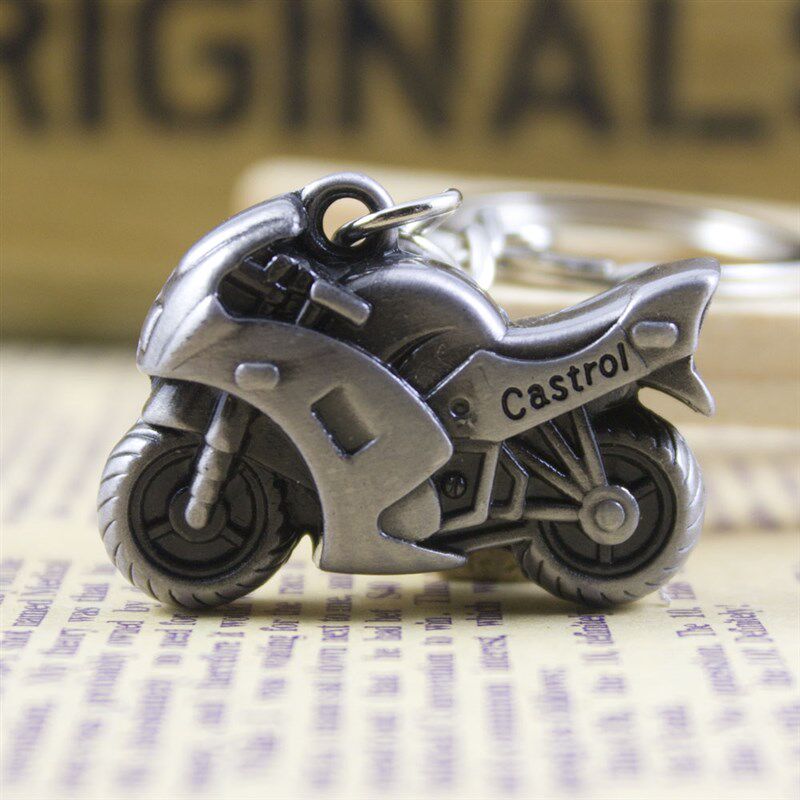 创意个性男高档电动宝马迷你摩托车小车钥匙扣挂件机车重型小礼物