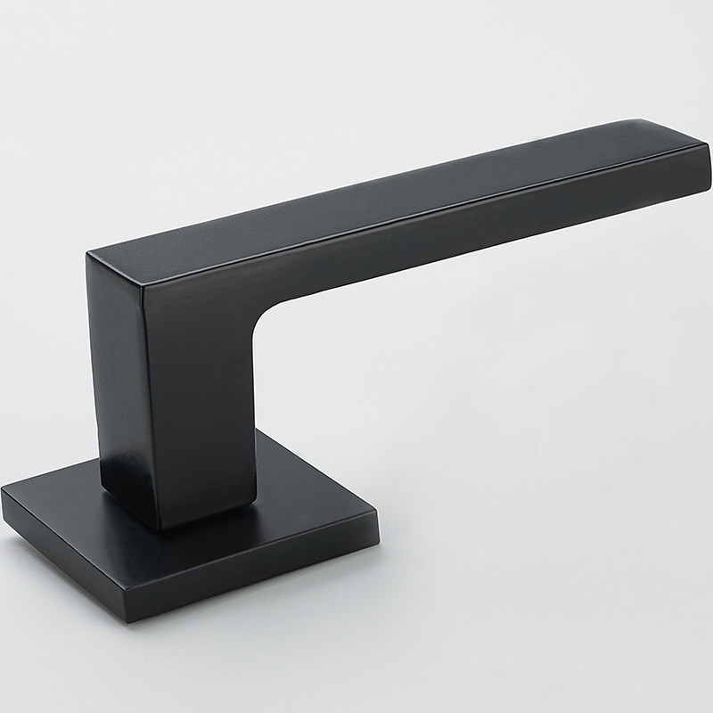 家用门锁通用型分体锁具静音室内门锁卧室门门把手黑色房门锁五金