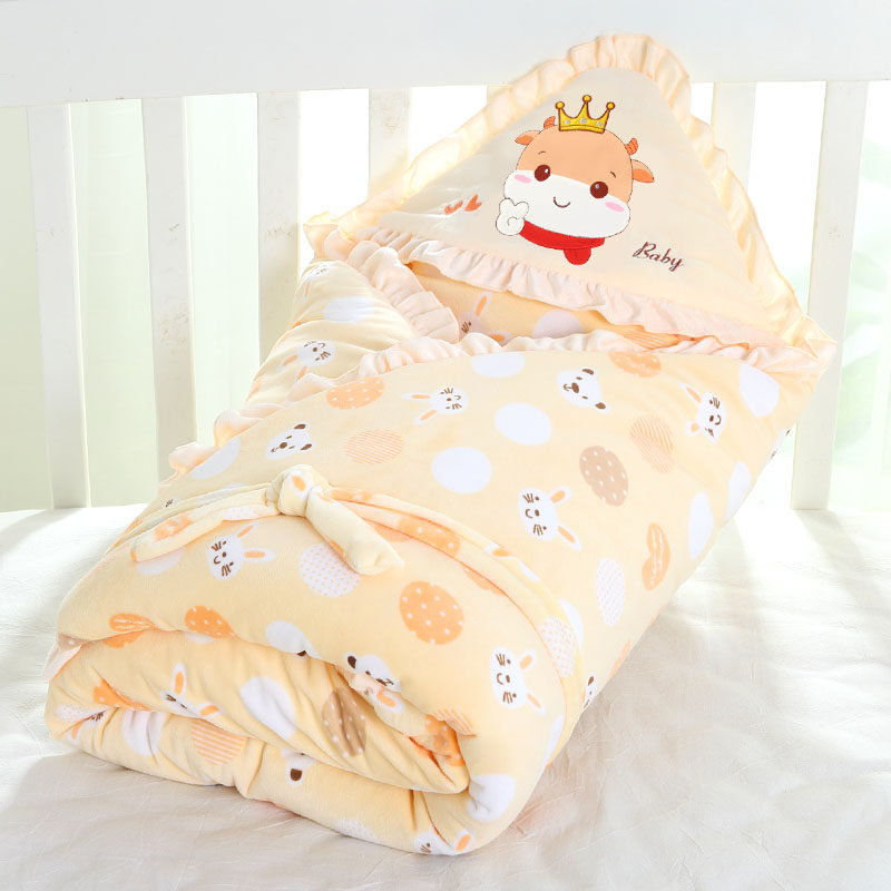 婴儿抱被包被里层纯棉新生儿包巾宝宝抱毯秋冬款加厚睡袋用品加大