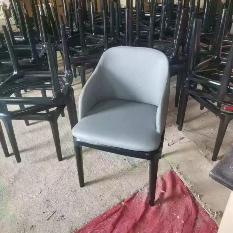 设计师餐椅家用现代简约皮艺软包靠背椅北欧餐厅椅麻将桌椅子批发