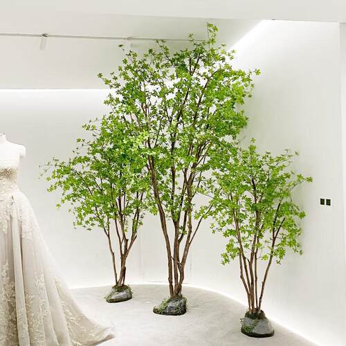 仿真吊钟树室内绿植造景马醉木山茶树大型仿真摆件酒店橱窗装