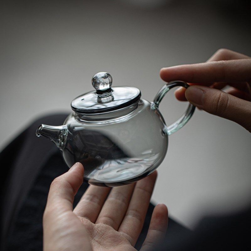 草木祠 玻璃茶壶耐高温煮茶器温茶壶 泡绿茶冲花茶过滤泡茶器小壶