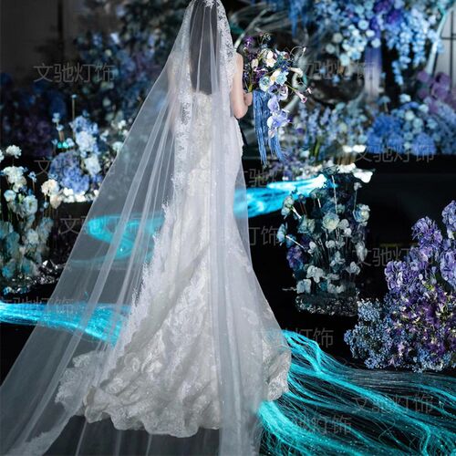 光纤灯婚庆道具婚礼河流银河瀑布婚宴厅布置网红光纤灯