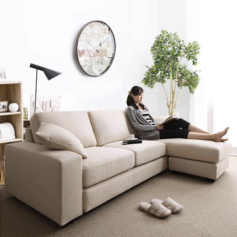 香港布艺沙发可拆洗小户型简约客厅贵妃组合双人沙发支持定制尺寸
