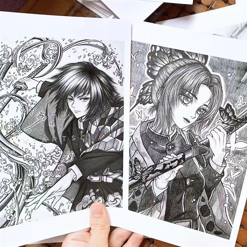 【动漫人物素描】画室儿童美术少儿日韩卡通人物素描铅笔画临摹卡