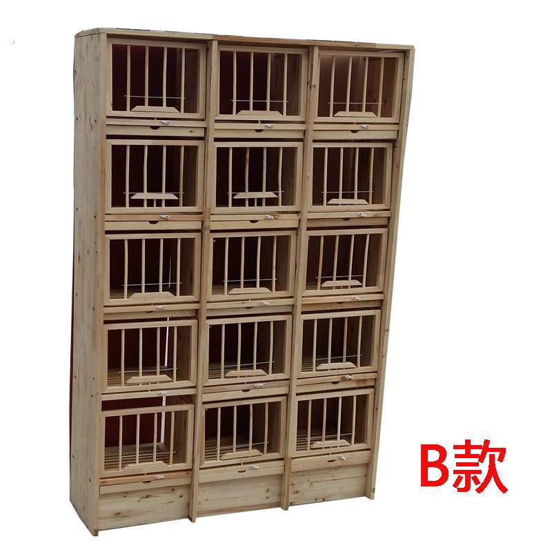 信鸽组合巢箱赛鸽子笼子木质鸽具大号养殖配对笼实木种鸽笼调节笼