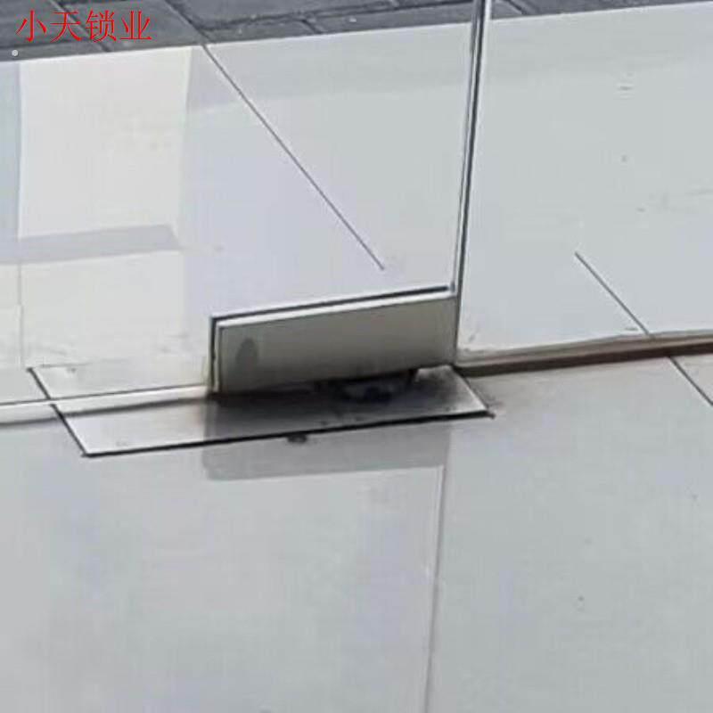 无框拉门玻璃门夹盖板夹锁地弹簧门配件上下夹曲夹不锈钢一字.图片