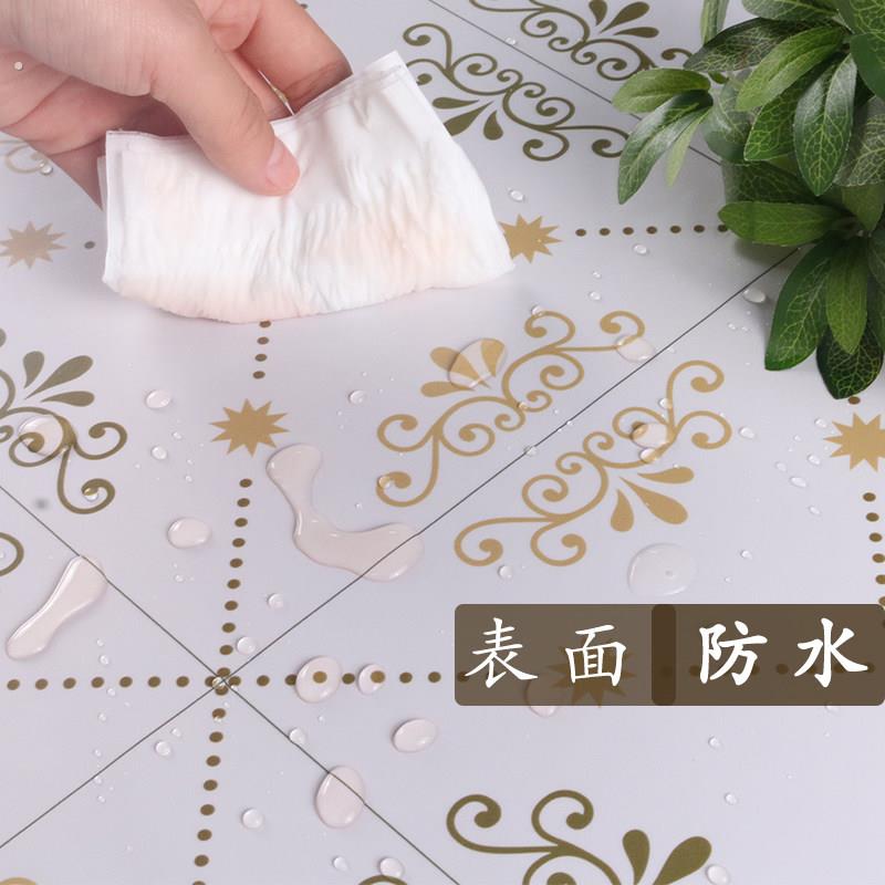 厨房防油贴纸欧式自粘防水化妆室壁纸家用灶台瓷砖贴纸耐.高温墙