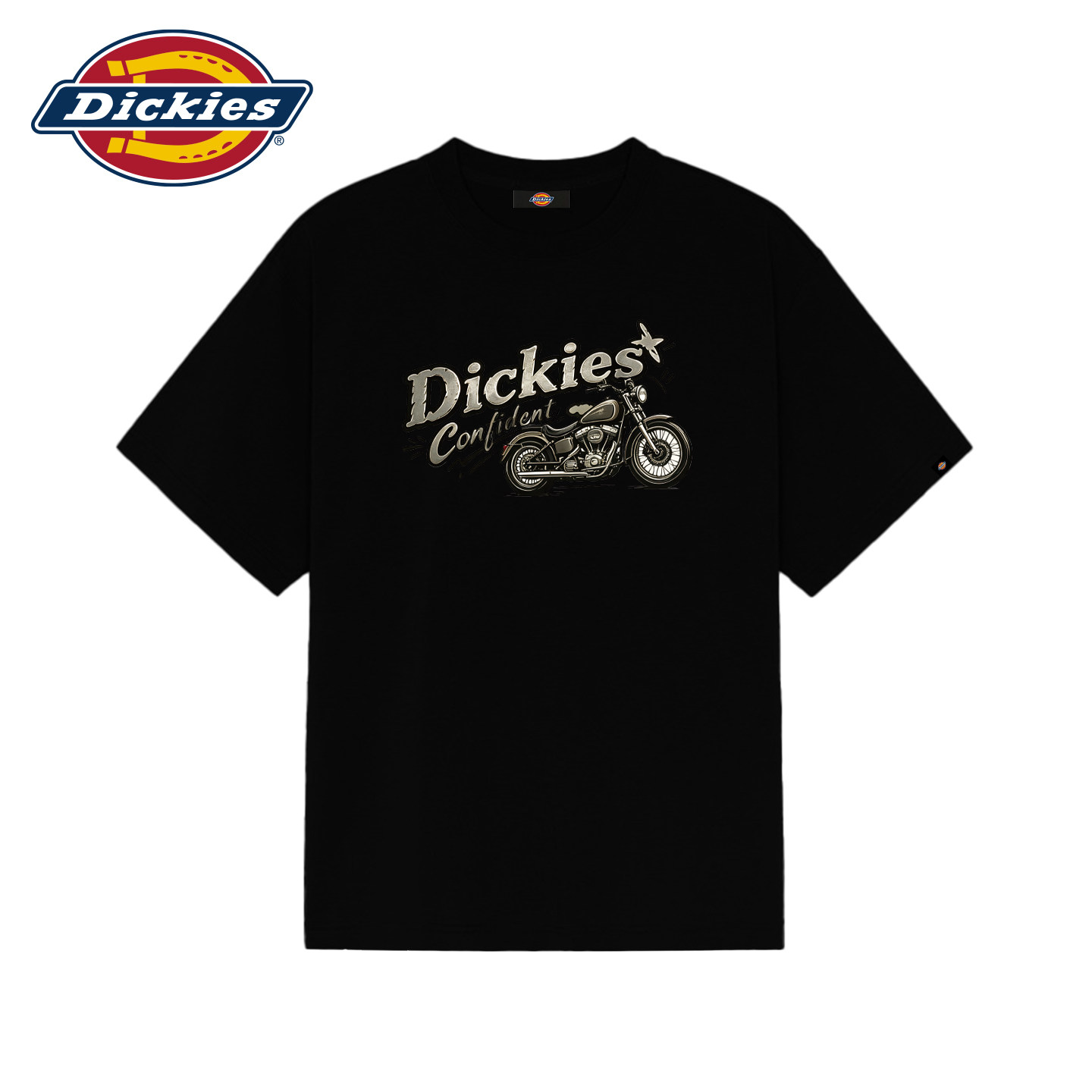 Dickies美式机车风印花T恤夏季重磅纯棉透气短袖情侣街头休闲上衣
