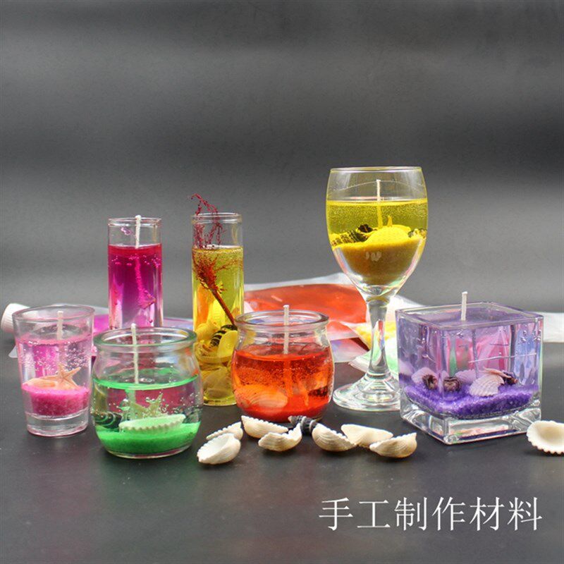 儿童手工制作蜡烛材料包 亲子活动 无烟隔水加热果冻蜡 diy蜡烛