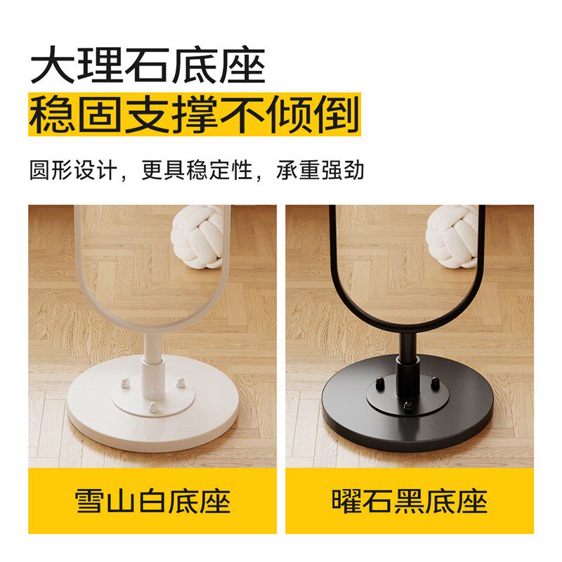 轻奢落地镜家用卧室穿衣镜可旋转全身镜带收纳镜子入户玄关试衣镜