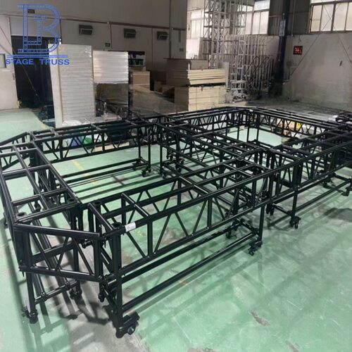 铝合金扁挑架  移动吊灯铝架 推着行走的Truss展示架